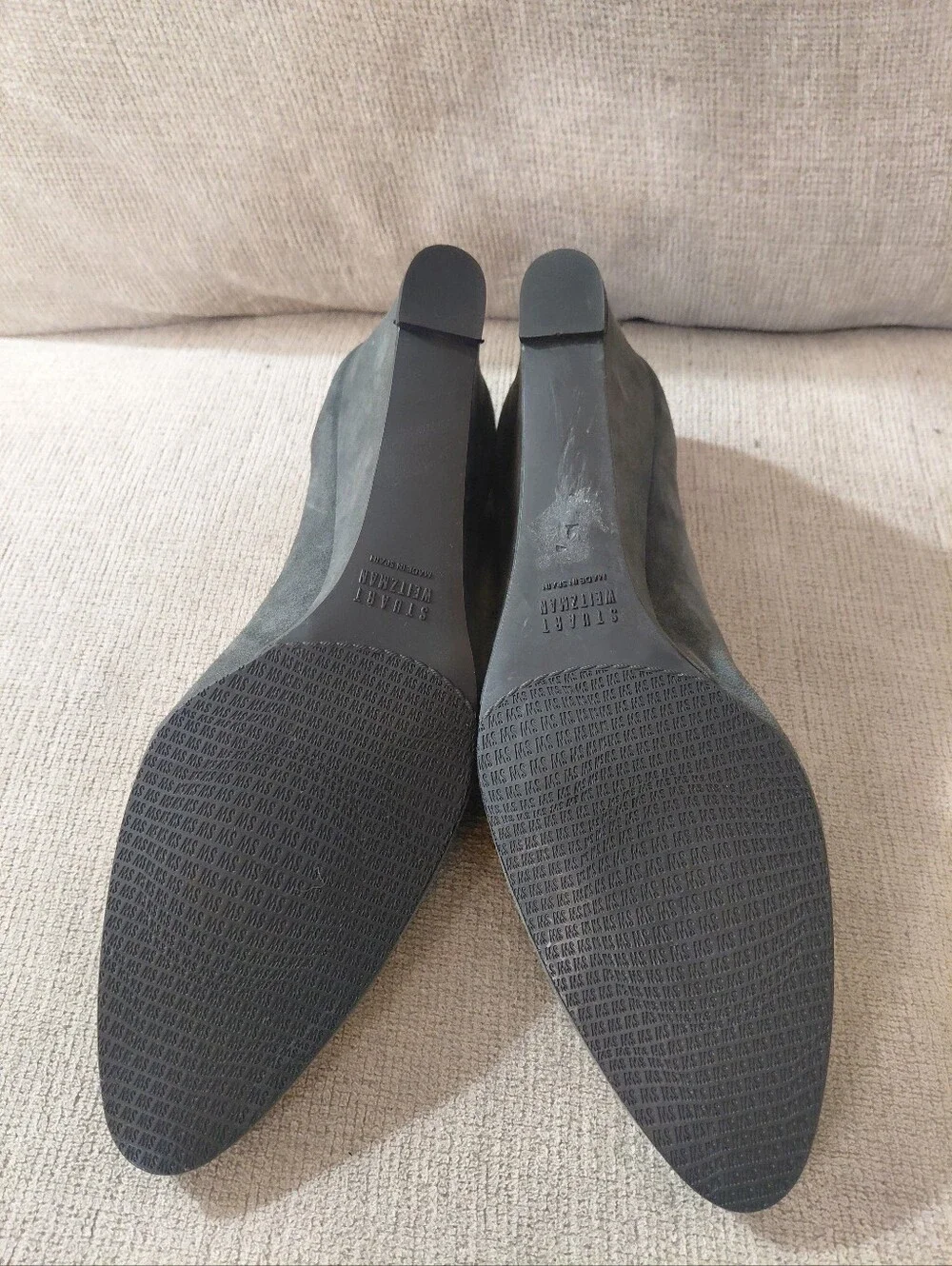 Stuart Weitzman Gray Suede Wedges Women's Size 11